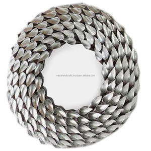 Espejo redondo decorativo de hierro para pared, diseño de cuchara, para sala de estar, dormitorio, oficina, decoración del hogar - Product Image 4