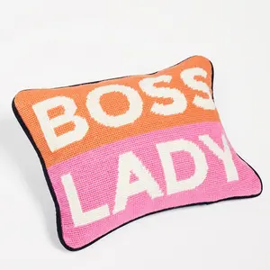 Design Boss Lady Needlepoint Soft Pillow Manufacturers