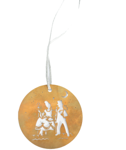 WOOD ROUND CIRCLE HANGING ORNAMENT HIGH QUALITY WOODEN CHRISTMAS REE DECORATION ROUND CIRCLES - Product Image 1