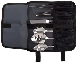 Multi-purpose chef knife roll case waxed canvas cutlery knives holder tool storage bag Tool Bagelectrical tools