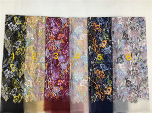 Vải lưới chất lượng cao châu Phi nhiều màu sắc, vải ren màu xanh da trời, vải ren organza, vải ren sequin, vải ren hoa <span class=keywords><strong>3D</strong></span> - Product Image 6