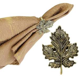 Porte-serviettes en or élégant fait à la main accessoire en métal de qualité pour la décoration de fête de mariage ou de table à manger - Product Image 5