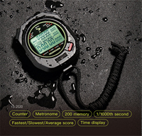 Chronomètre numérique électronique professionnel portable avec écran LCD, chronographe, fonction étanche et multifonctionnel pour le football