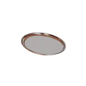 High Quality Copper serving Thaal with Nickel plated Serving tray for sale and supply Hotel use serving tray for sale