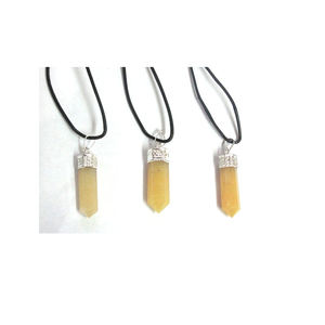 Pendentif crayon en pierre précieuse dorée, vente en gros de l'usine - Product Image 1