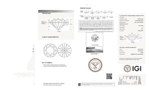 เพชรที่ถูกสร้างขึ้นในห้องทดลองพลอยทรงกลมที่ยอดเยี่ยมได้รับการรับรองว่าเป็นแบบหลวมที่มีความแม่นยำ1กะรัต D สี VS1 - Product Image 5