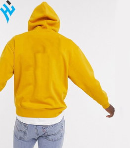 Huzaima International เสื้อผ้าสไตล์ปักสีเหลือง,เสื้อผ้าแนวสตรีทมีฮู้ดเข้ารูปหลวมผ้าฝ้าย100% เทอร์รี่ฝรั่งเศสสำหรับผู้ชาย - Product Image 2