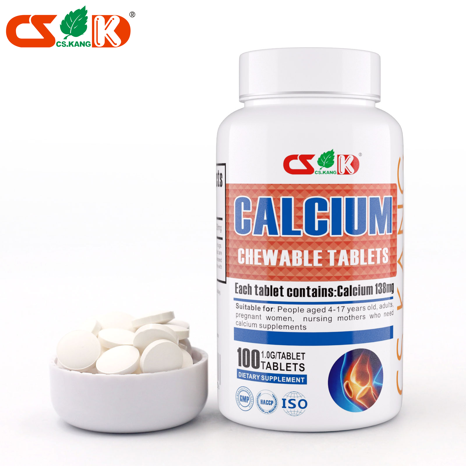 Wholesale pricee calcium tablets with customized label bottl
