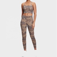 Ensemble de sport élégant pour femmes : Legging côtelé taille mi-haute respirant et antibactérien et brassière de sport – 2 pièces