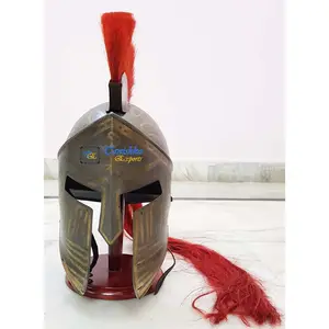Medieval Knight Spartan Armor Helmet Movie & TV Theater Play Cosplay Costume Metal Craft Replica Armor Home Decor Helmet
