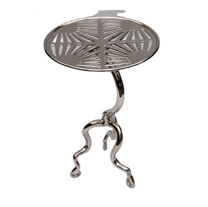 Table auxiliaire de canapé, en métal doré, Simple, moderne, ronde, permettant de gagner de l'espace, pour la maison, hôtel, 50 pièces - Product Image 1