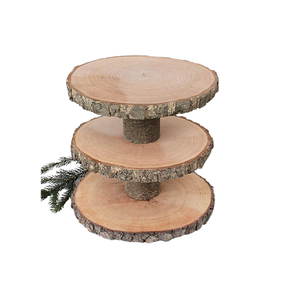 Superior Quality <b>3</b> <b>Tier</b> Wood <b>Cake</b> <b>Stand</b> Handmade Round Shape Dessert <b>Cake</b> <b>Stand</b> For Wholesale Supplier - Product Image 1