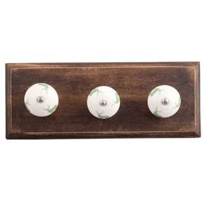 Crochets en bois, 6 pièces, fait à la main, décoration de haute qualité, vert forêt, motif de cerf, vente en gros, bon marché - Product Image 1