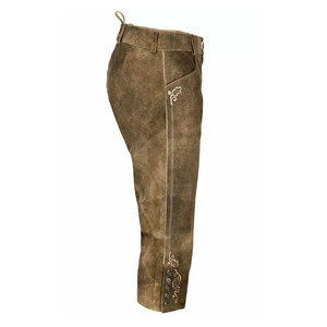 Oktoberfest bávaro Ladies Lederhosen Real Leather Kniebundhosen Lace Flat Logo Invierno Ropa tradicional alemana a juego - Product Image 3