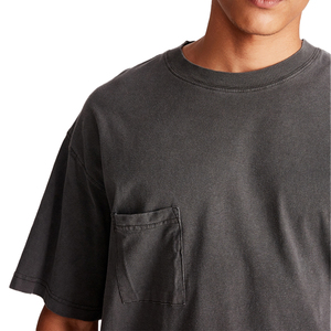 Camiseta Gris para Hombre, Personalizada, Casual, con Bolsillo Delantero, Colección de Verano, Tejido de Algodón Puro, Secado Rápido y Transpirable - Product Image 5