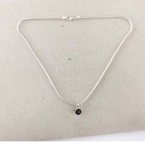 จี้925พลอยโกเมนธรรมชาติเงินสเตอร์ลิงจี้เงินโกเมนสีเงินน้ำหนักเบาจี้เครื่องประดับอัญมณี - Product Image 4