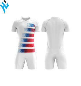 Top tendance 100% Polyester sublimation vêtements de sport Logo personnalisé Service Oem emballage personnalisé pour hommes uniforme de football - Product Image 4