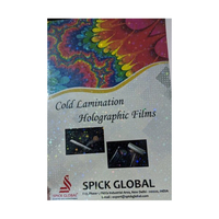 Film de lamination transparent holographique en BOPP acrylique en gros, auto-adhésif, irisé, imperméable, épaisseur 35-65 microns, pour loisirs créatifs