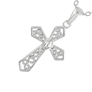 Collier croix zircon à la mode pour femmes pour les cadeaux de fête de mariage de fiançailles - Product Image 1