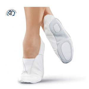 Zapatos de baile de Ballet profesional, zapatillas de baile elásticas con suela dividida de lona y cuero para mujeres y niñas, zapatos de entrenamiento de rendimiento - Product Image 1