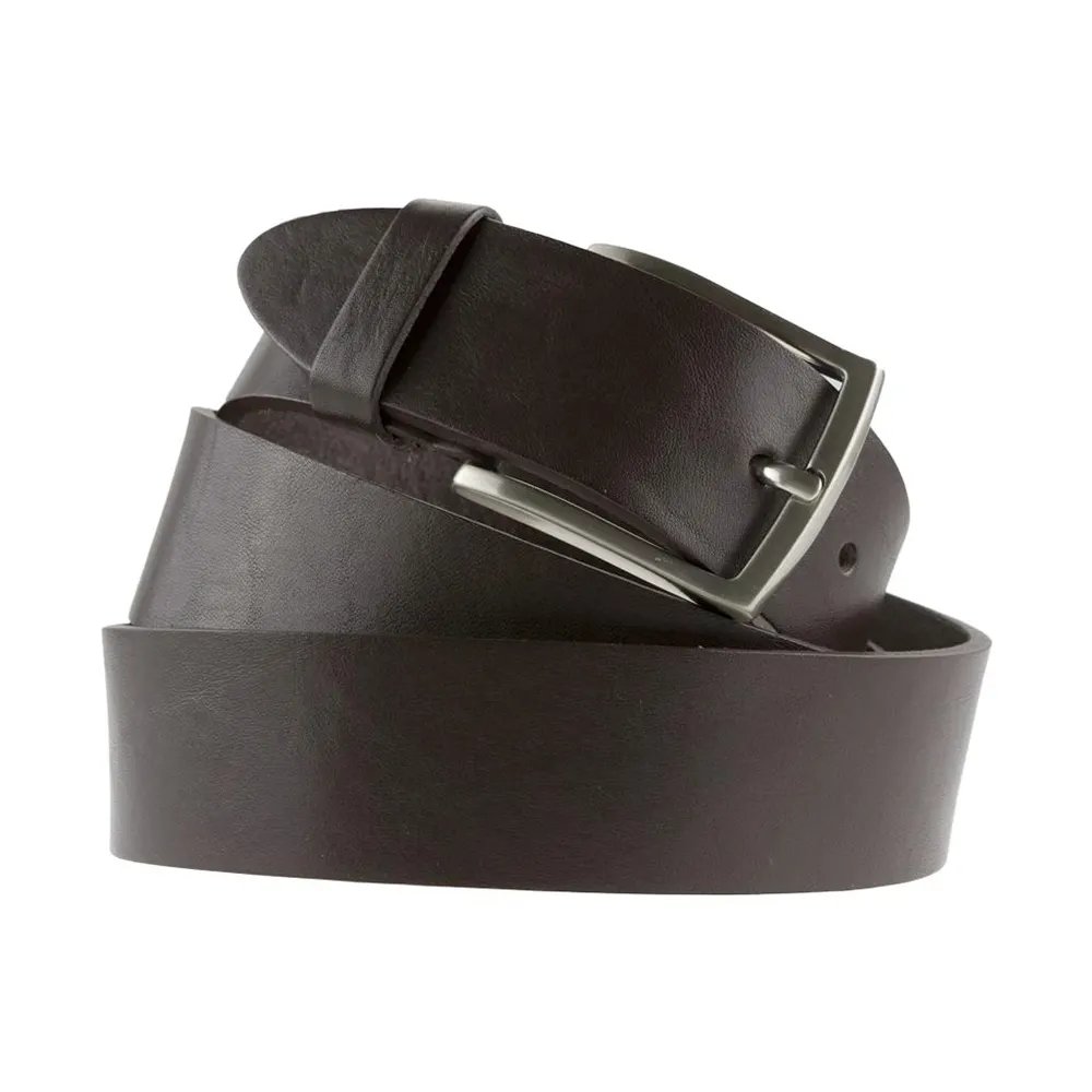 100% Italian Real Brown Leather famous brand belt for man 4cm/1.57in for export 6 pcs in a box