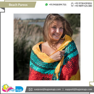 Producto de playa de alta calidad, diseño moderno de buena calidad, ropa de playa de tamaño personalizado, pareos de playa de 100% algodón para mujer. - Product Image 6