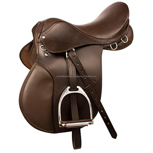 Silla de Montar Inglesa Multiusos Y&Z Premium de Cuero para Adultos ALPPS-034, Silla de Polo de Contacto Cercano para Salto, Tallas 14-18 - Product Image 1