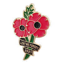 Épingles à revers en émail doux personnalisées avec fleur de pavot rouge, cadeau du jour du Souvenir du fabricant