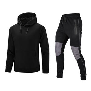 Hombres nueva moda 100% algodón Jogging sudor trajes Top entrenamiento invierno Rning Trasuit conjunto Casual estilo deportivo pantalón de talla grande - Product Image 1
