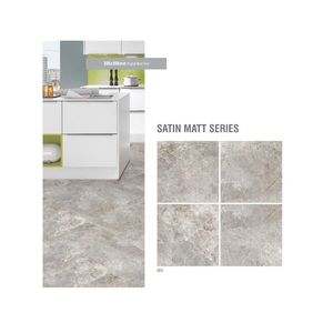 Azulejos mate satinado para sala de estar con superficie brillante blanca de cerámica 40x40cm - Product Image 4