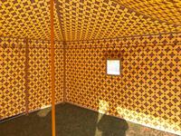Tente de camping de luxe à rayures noires et blanches, installation facile, 5x8m, 2000-3000mm, imperméable, quatre saisons, une chambre, séjour