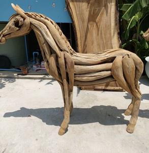 Sculpture de cheval en bois flotté - Product Image 3