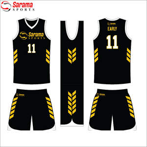Uniforme réversible de basket-ball de sublimation d'hommes faits sur commande de polyester - Product Image 1