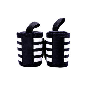 Fitness logotipo personalizado entrenamiento muñequeras Powerlifting levantamiento de pesas gimnasio hombres muñequeras - Product Image 2