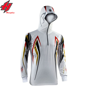 Sweat à capuche de pêche imperméable Performance Plus Size avec masque facial, protection solaire, séchage rapide, respirant, jersey long pour protection solaire - Product Image 5