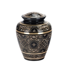 Urne funéraire classique en laiton pour cendres, avec motif sculpté, fournitures funéraires, urnes traditionnelles, vente chaude - Product Image 4