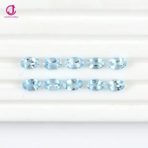 0,2 Cts Aguamarina brasileña natural 5x3MM Piedra preciosa suelta de corte ovalado para anillo Colgante Fabricación Joyería Piedra preciosa Proveedor al por mayor - Product Image 5