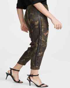 Pantalones rectos de lona ecológicos informales de verano para mujer PERSONALIZADOS-Mezcla de poliéster/algodón de longitud completa Regular Fit Nueva llegada - Product Image 4