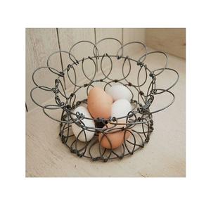 Cestas de huevos de diseño único en hierro Color negro Tamaño y forma personalizados Estante de huevos para accesorios de cocina - Product Image 1