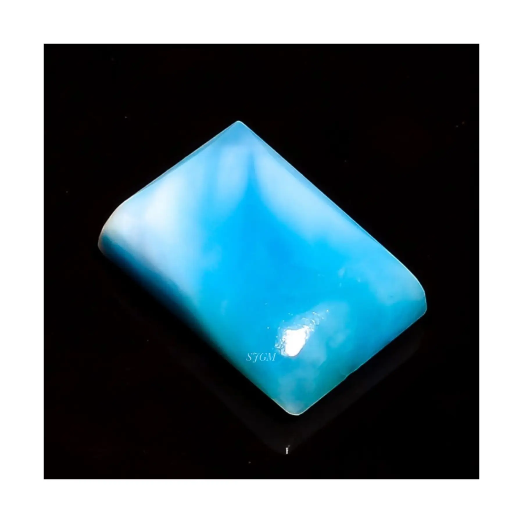 Larimar naturelle octogonale de taille 10x14mm, pierres précieuses, ample, haute qualité, prix en gros