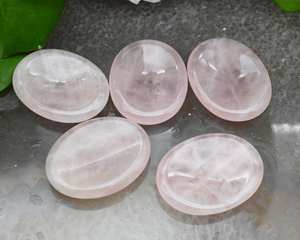 Haute Qualité Rose Rose Quartz Inquiétude Pierre Dalle Poli Feng Shui Pouce Pierre Boule En Gros Pierres Précieuses Guérison Cristal Fée - Product Image 1