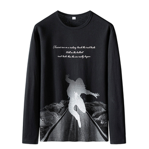 ที่กำหนดเองผ้าฝ้าย100% เสื้อยืดในกลุ่มฤดูร้อนแขนยาวผู้ชายพิมพ์เสื้อยืด - Product Image 1