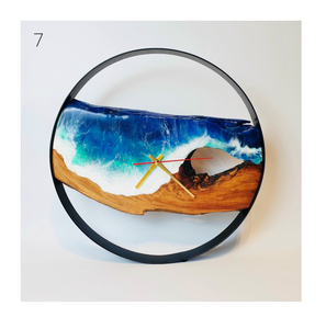 2021การออกแบบใหม่อีพ็อกซี่ผนังนาฬิกาทำจากไม้ที่มีคุณภาพสูง - Product Image 4