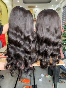 List Wholesale 30 Inches Vietnamese Remy Hair <b>Wig</b> Transparent Lace <b>Wig</b> Cuticle Aligned 200% Density - Product Image 5