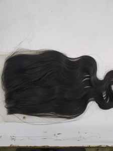 Extension de cheveux brésiliens avec fermeture en dentelle, 13x4 pouces, cheveux humains doux et sans perte, perruques et queues de cheval - Product Image 5