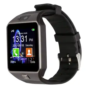 Akıllı saat DZ09 Bluetooth Smartwatch dokunmatik ekran kol saati spor spor izci SIM SD kart yuvası pedometre