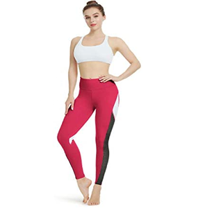 Pantalon de Yoga taille haute, extensible, pour femmes, vêtements de Fitness, en maille, de course, d'exercice, à revers - Product Image 4