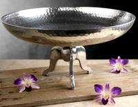 New Look Edelstahl Fancy Round Cake Stand Server für Hochzeits-und Party bedarf