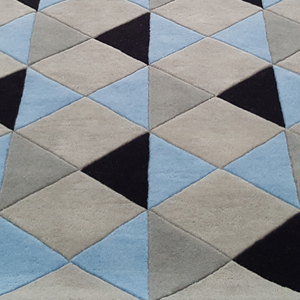 Alfombra Moderna de Lana Tufted a Mano de Alta Gama, Alfombra Infantil Bordada con Diseño a Cuadros, Alfombras de Sala Acolchadas para Sala de Estar, PET - Product Image 3