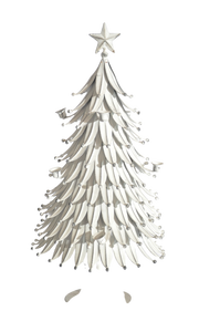 DECORACIÓN DE NAVIDAD GRIS MESA ÁRBOL DE NAVIDAD ÁRBOL DE DECORACIÓN DE NAVIDAD DE ALTA CALIDAD BLANCO - Product Image 2